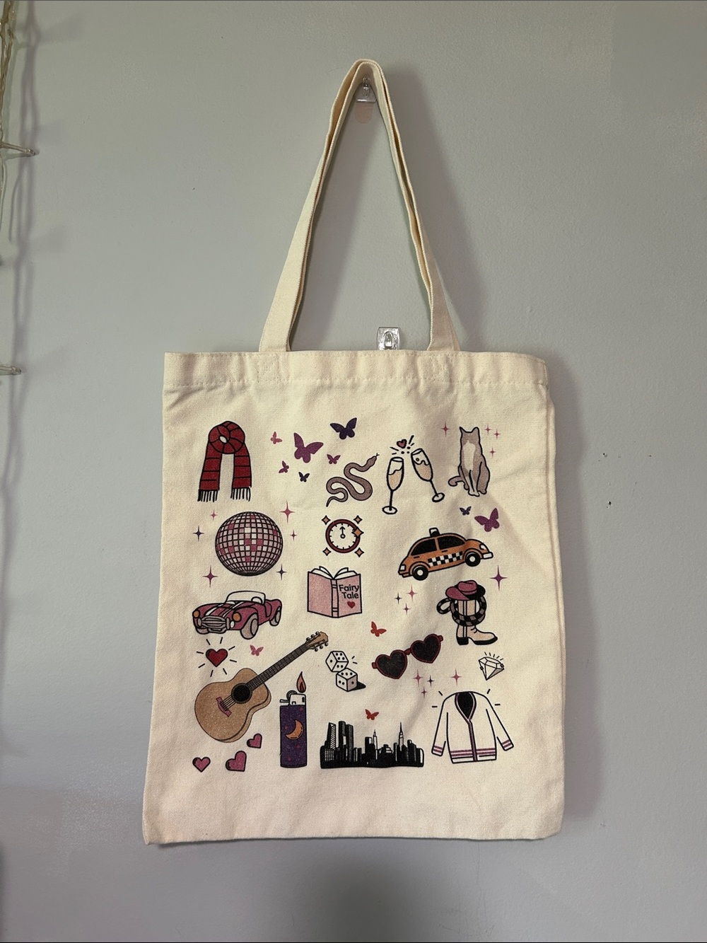 Taylor Swift Themed Canvas Tote Bag